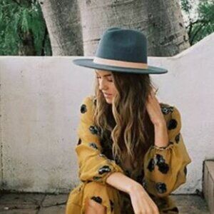 Lack of Color Free People Rocco Hat Wool CHARCOAL GRAY SIZE S-M